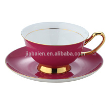 Farbe Porzellan Bone China Cups und Untertassen